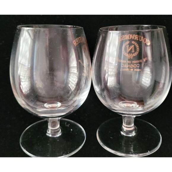 Courvoisier Cognac Snifters 3 Oz Gold Lettered Glass Brandy of Napoleon France - Picture 7 of 8